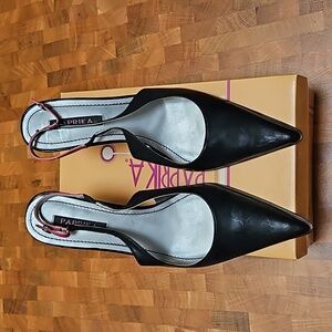 Black Slingback Pumps